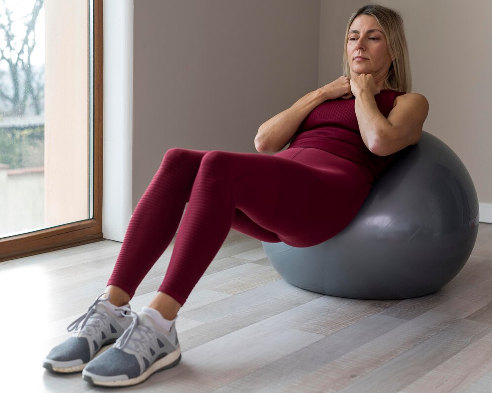 Ballon de yoga pour faire du sport à la maison