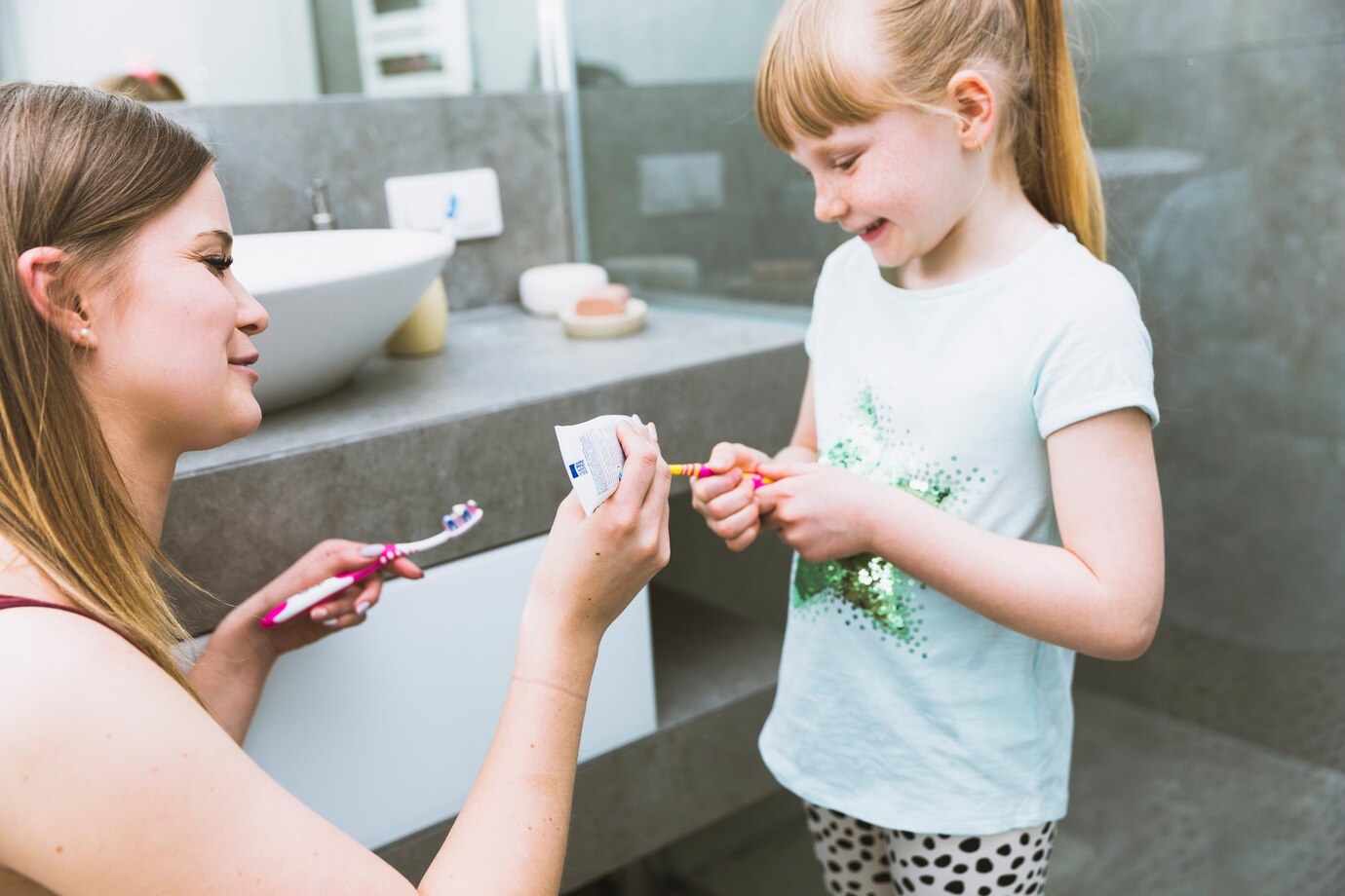 Brossage des dents enfants